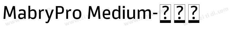 MabryPro Medium字体转换